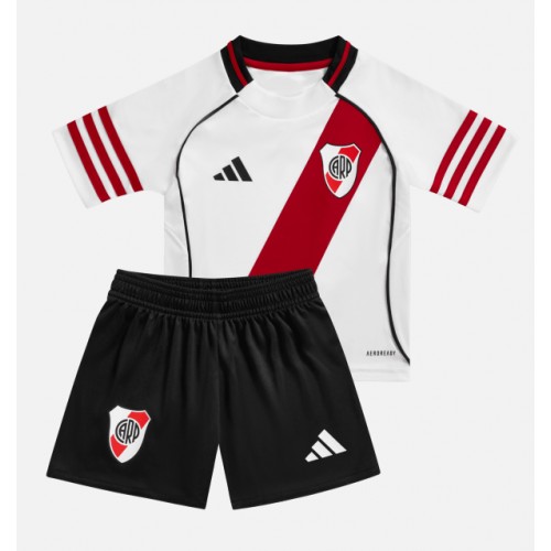 River Plate Fußballbekleidung Heimtrikot Kinder 2025-26 Kurzarm (+ kurze hosen)